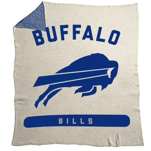 Logo Brands - Buffalo Bills 50" x 60" Luxe Dreams Throw Blanket - Oatmeal-Front_Standard 