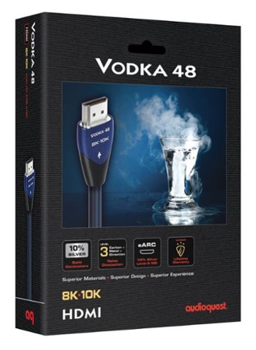 AudioQuest Vodka 48 10'   4K-8K-10K 48Gbps  In-Wall Rated HDMI Cable - Blue on Black WORLDWIDE DELIVERY