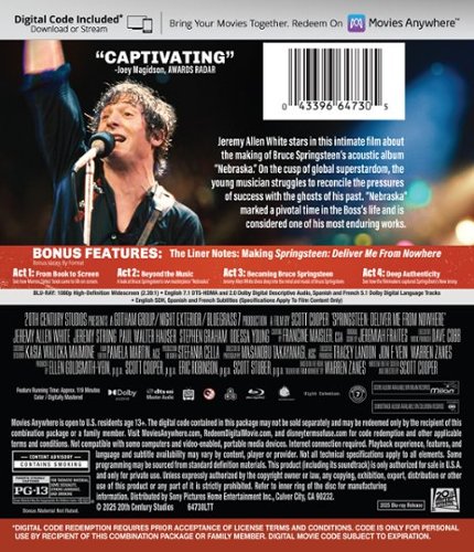 Springsteen: Deliver Me from Nowhere BLU RAY [Standard] - Best Buy
