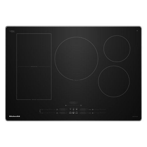 KitchenAid - 30" Electric Induction Cooktop with 5 Cooking Zones and Temp Cook Induction Technology - Stainless Steel
