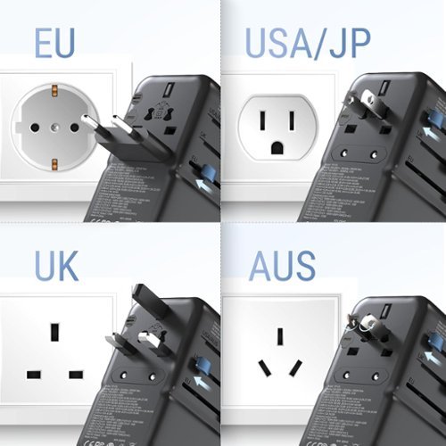 MINIX TP170 GaN III 170W Travel Adapter with 3 USB-C & 1 USB-A Ports, Compatible with US/UK/EU/AU for Laptops, Tablets, Phones - Black HOW TO BUY
