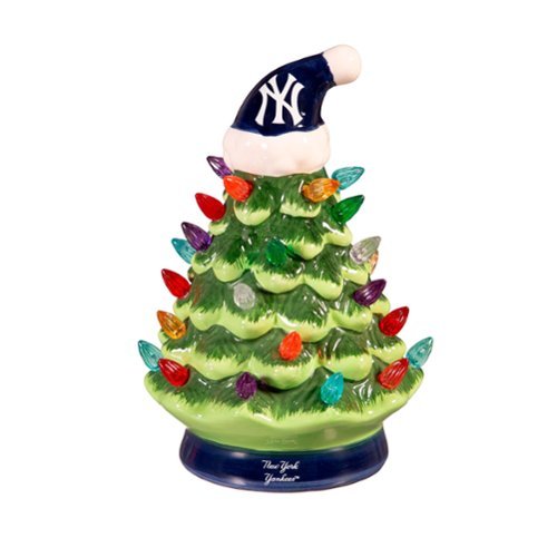 Evergreen Enterprises - New York Yankees 8" LED Light Up Christmas Tree - Multicolor-Front_Standard 