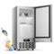 Ecozy - Under Counter Nugget Ice Maker Machine, Bulit-in Freestanding Ice Maker, 66 Lbs/Day - Silver-Front_Standard