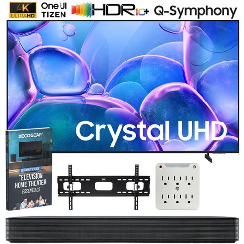 Samsung - 75" U7900F Series UHD 4K Smart Tizen TV (2025) Bundle w/ LG SKM1 2.0 Channel Compact BT Soundbar +Wall Mount Kit-Front_Standard 