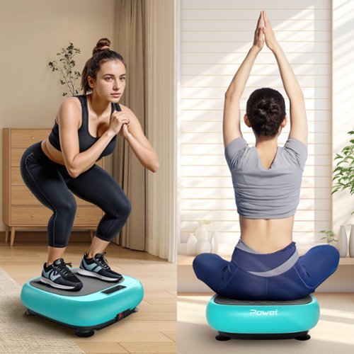 KERDOM - Mini Vibration Plate Full Body Shaker, Low Noise Vibrate Stand Shake Board Fat Burner Speed Adjustable Vibrating Shaking - Teal-Front_Standard 