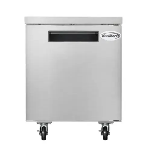 Front. Koolmore - 27 in. One-Door Commercial Undercounter Freezer in Stainless Steel with Casters, ETL Listed (KM-UCF-1DSS) - Stainless-Steel.