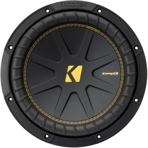KICKER - CompC 10" Single-Voice-Coil 4-Ohm Subwoofer - Black