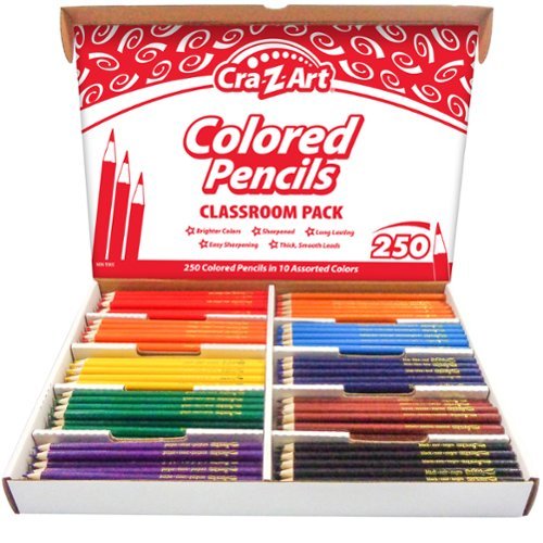 Cra-Z-Art - Cra-Z-Art: Classroom Pack: Colored Pencils - 250 Pieces - 10 Assorted Colors Set