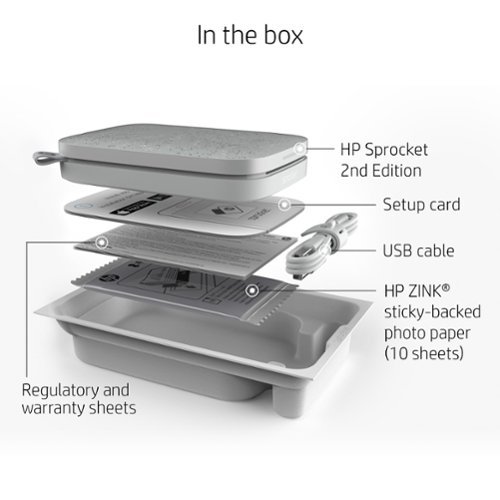 HP Sprocket Portable 2 x 3 Instant Photo Printer, Prints From iOS or Android Devices - Luna Pearl GLOBAL SHIPPING