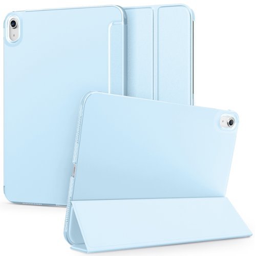 DTTO - Case for iPad (A16) 11th Gen11- Inch 2025, for iPad 10th Gen 2022 ,Matte Frosted Shockproof Back ,Auto Sleep/Wake - ice blue-Front_Standard 