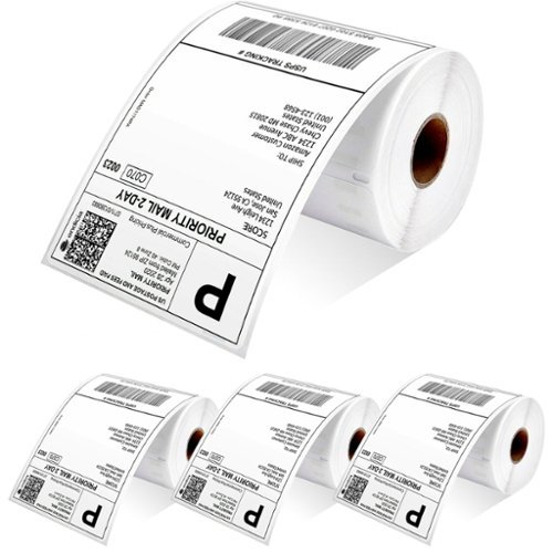 500 Direct Thermal Labels – 4x6 Fanfold, Shipping Barcode Labels, Compatible With Zebra 2844, UPS, Unbranded