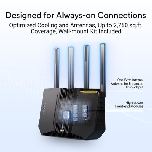 ASUS RT-BE92U BE9700 Tri-Band Wi-Fi 7 Router - Black WORLDWIDE DELIVERY