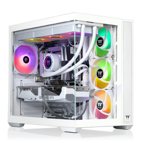 Thermaltake - LCGS View u2780S-380 Gaming Desktop-Intel Core Ultra 7, GeForce RTX 5080, 32GB DDR5 6000MT/s Mem, 2TB NVMe M.2 Storage - White