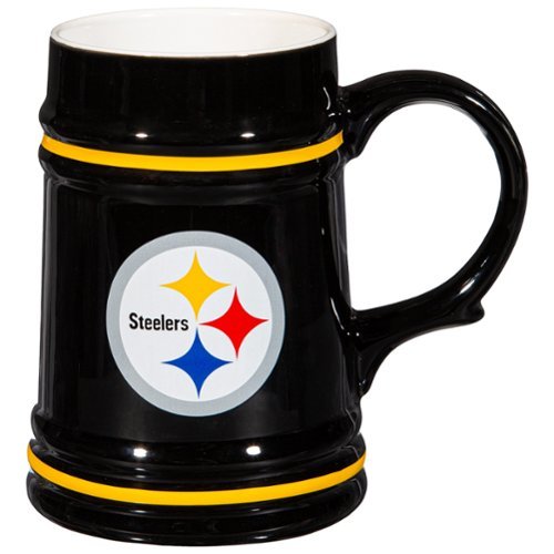 Evergreen Enterprises - Pittsburgh Steelers 24oz. Ceramic Stein Cup with Gift Box - Multicolor-Front_Standard 
