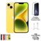 Apple - Refurbished Excellent - iPhone 14 Plus A2632 (Fully Unlocked) 256GB Bundle with Pre-Installed Tempered Glass - Yellow-Front_Standard