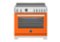 Bertazzoni - 36" Professional Series range - Electric self clean oven - 5 induction zones - Orange-Front_Standard