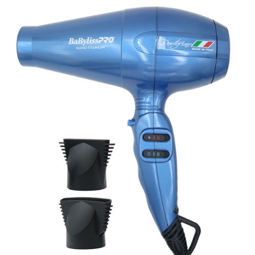 Babyliss - Pro Nano Titanium Portofino 6600 Full-Size Hair Dryer, #BNT6610N - Blue-Front_Standard 