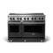 Viking - 5 Series 48" Wide Freestanding Electric Induction Range - Cast Black-Front_Standard
