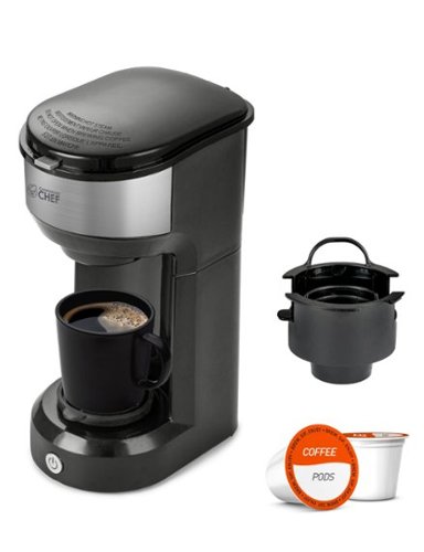Commercial Chef - Single Serve Coffee Maker - Black-Front_Standard 