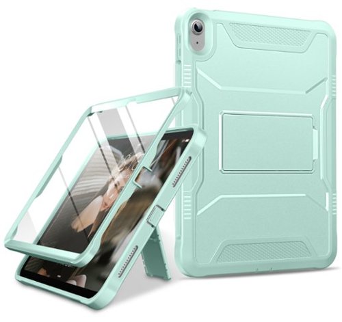 DTTO - Shockproof Case for iPad A16 11-inch & ipad 10th10.9-inch with Built-in Screen Protector, Full Body Protective Cover - Mint Green-Front_Standard 