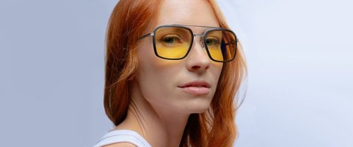 GUNNAR Barron Computer Glasses with Blue Light Reduction, Amber Lenses - Silver WORLDWIDE DELIVERY
