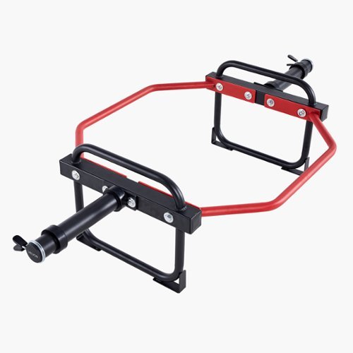 VEVOR - Trap Bar Hex Bar, 2-Inch Hex Barbell, 500 LBS Capacity Shrug Bars,Weightlifting and Strength Training Equipment,Home Gym - Black,Red-Front_Standard 