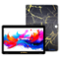 LINSAY - 10.1"Octa Core 256GB Storage Android 15 Tablet with and Golden Marble Case - Black-Front_Standard
