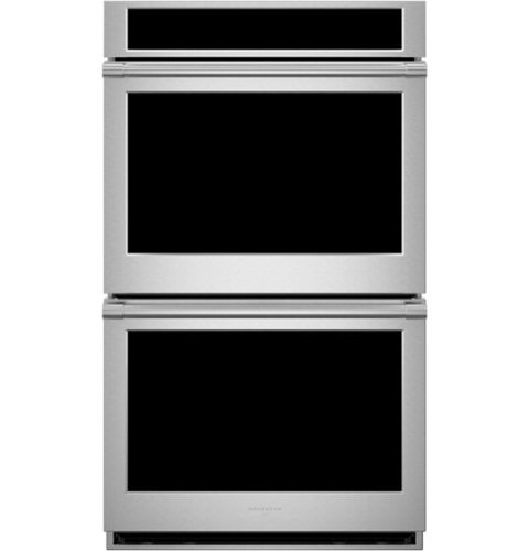Monogram - Statement 30" Smart Built-In Double Electric Convection Wall Oven with No Pre-Heat Air Fry and Digital Recipe Box - Stainless Steel