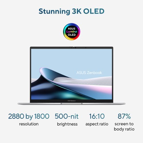 ASUS Zenbook 14 14 OLED Touch Laptop - Intel Core Ultra 9 285H with 32GB Memory - Intel Arc Graphics - 1TB Storage - Foggy Silver GLOBAL SHIPPING