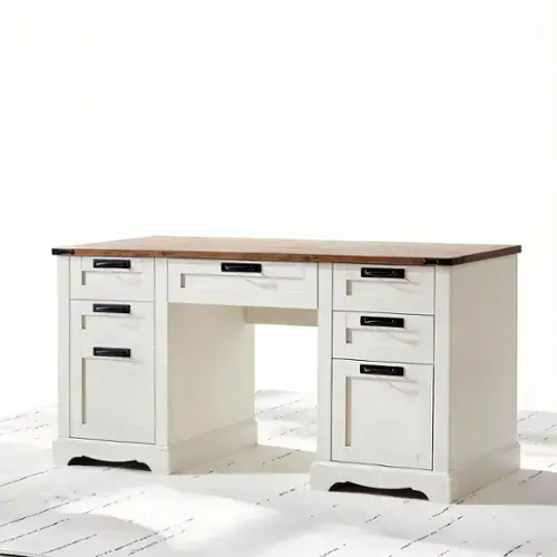 Antique White 20"D x 60"W x 30"H (5 Drawers)