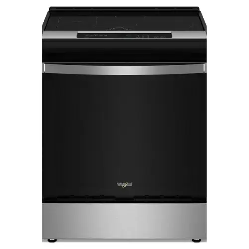 Front. Whirlpool - Whirlpool - 6.4 Cu. Ft. Slide-In Electric Induction Range with No Preheat Air Fry - Stainless Steel - Fingerprint Resistant Stainless Steel.