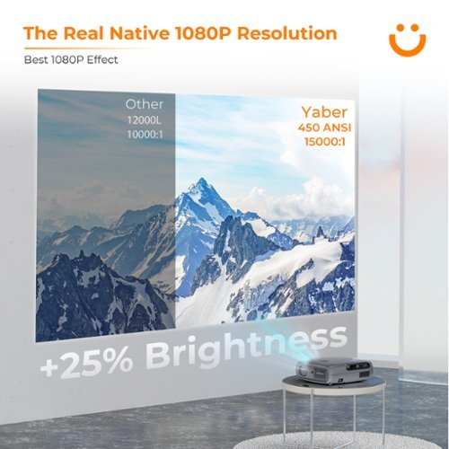 Yaber YABER Pro U7 5G WiFi BT Projector, 1080P, 4K, Auto 6D Keystone Correction &4P/4D, HD Home&Outdoor Projector - Gray HOW TO BUY