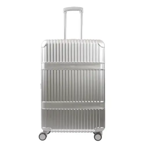 Front. Martha Stewart - The Bedford 30" Hardside Spinner - SILVER.