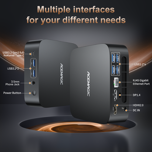 ACEMAGIC K1 Mini PC Gaming AMD Ryzen 5 7430U (6C/12T, Up to 4.3Ghz