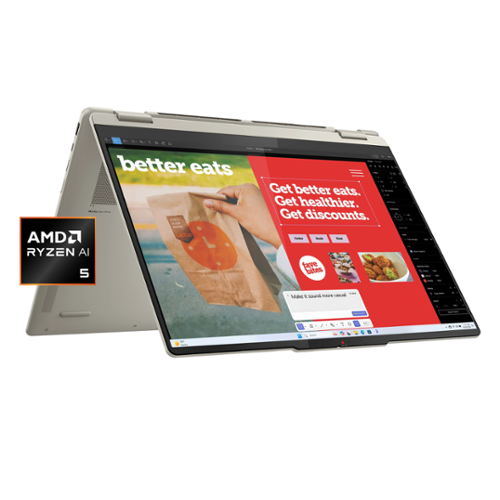  Lenovo - Yoga 7 2-in-1 16&quot; 2K Touchscreen Laptop,Copilot+ PC,AMD Ryzen AI 5 340,16GB RAM,2TB SSD,Win 11 - Seashell