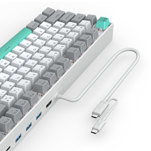 3inus KEBOHUB EE01 Wired Mechanical Keyboard with 5-in-1 Hub, 87 Keys RGB Backlit, Hot-Swappable Switches for Mac & Windows - Gray WHERE TO BUY