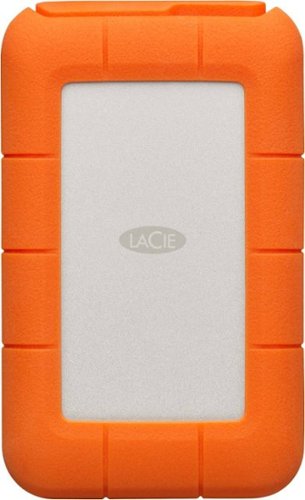 LaCie - Rugged Thunderbolt USB-C 4TB External USB 3.1 Gen 1 / Thunderbolt 3 Portable Hard Drive - Orange/silver-Front_Standard