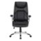 Office Star Products - Exec Bonded Lthr Office Chair - Black / Silver-Front_Standard