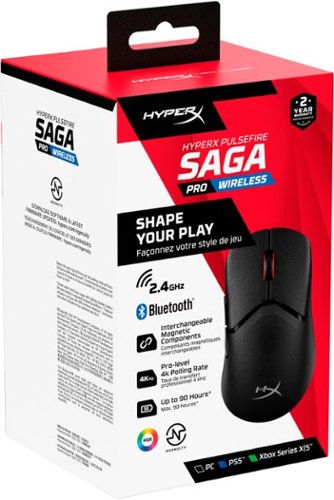 HyperX Pulsefire Saga Pro Lightweight Wireless Optical Gaming Mouse with 4K Polling Rate - Wireless - Black BUY IN JAPAN