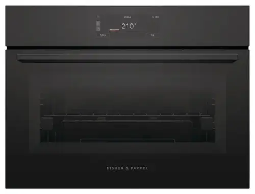 STEAM: 19:30 / Y 210° Rapid preheat Options Stop  
FISHER & PAYKEL
