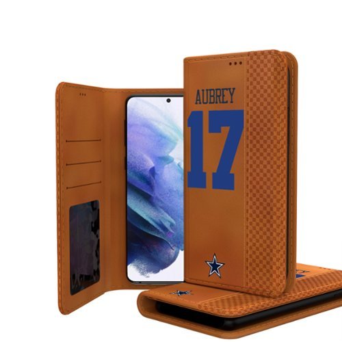 Keyscaper - NFL - Brandon Aubrey Dallas Cowboys Galaxy Folio Case - S24 - Brown-Front_Standard 