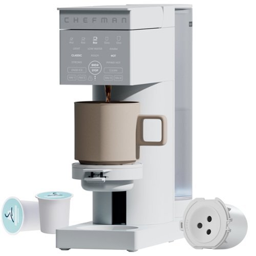 Chefman - Caffeinator Single Serve Coffee Maker, 48 oz. Reservoir  - Concrete-Front_Standard 