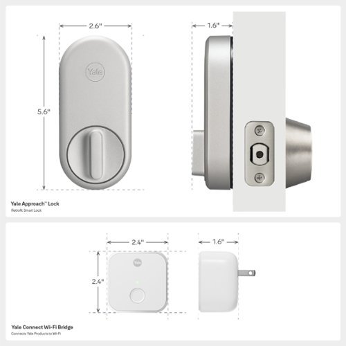 Yale Approach™ Retrofit Apartment Lock, Key-Free Smart Entry Door Lock with Wi-Fi - Silver WHERE TO BUY
