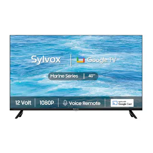Sylvox Google TV Marine Series | 40" 12 Volt 1080P Voice Remote works with Google Cast