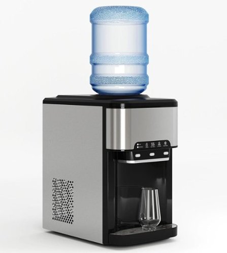 Circus Cirle - 3-in-1 countertop water dispenser with ice-making function, 44lbs/24 hours ice production - Black-Front_Standard 