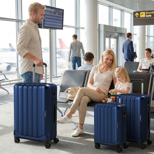 Costway 3 PCS Hardside Luggage Set (20/24/28 Inch) with 8 Spinner
