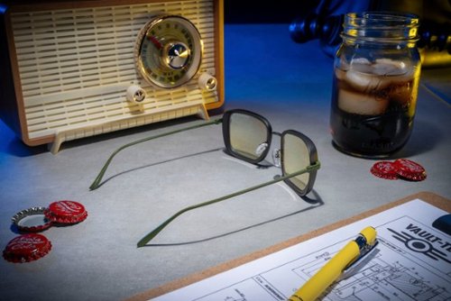 GUNNAR Fallout Vault 33 Computer Glasses with Blue Light Reduction, Amber Lenses - Gunmetal/Olive GLOBAL SHIPPING