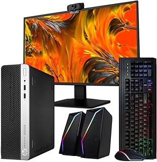 HP - Refurbished Excellent - Prodesk 600G4 SFF Desktop PC Combo, Intel i5-8500 3.0 up to 4.1Ghz, 16GB DDR4 RAM, 500GB SSD, New 24" LCD, WIN11PRO - Black-Front_Standard 