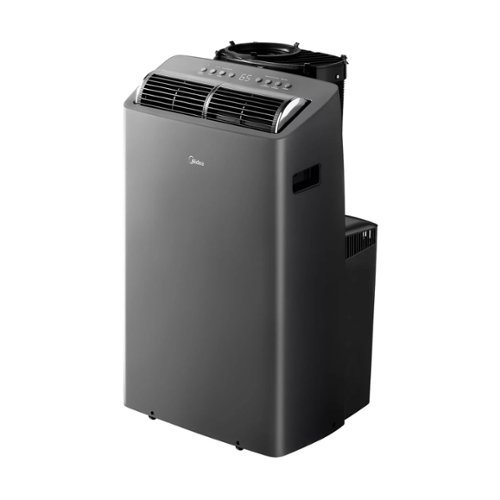 Midea - Duo 10,000 BTU Smart Inverter Portable Air Conditioner - Gray-Front_Standard 