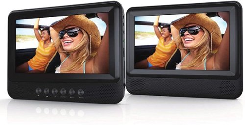 Sylvania - Refurbished Excellent - 7" Dual Screen LCD Portable DVD Player - SDVD7751 - Black-Front_Standard 